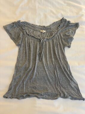 Soft Joie Women’s Gray Short-Sleeve Peasant Top
